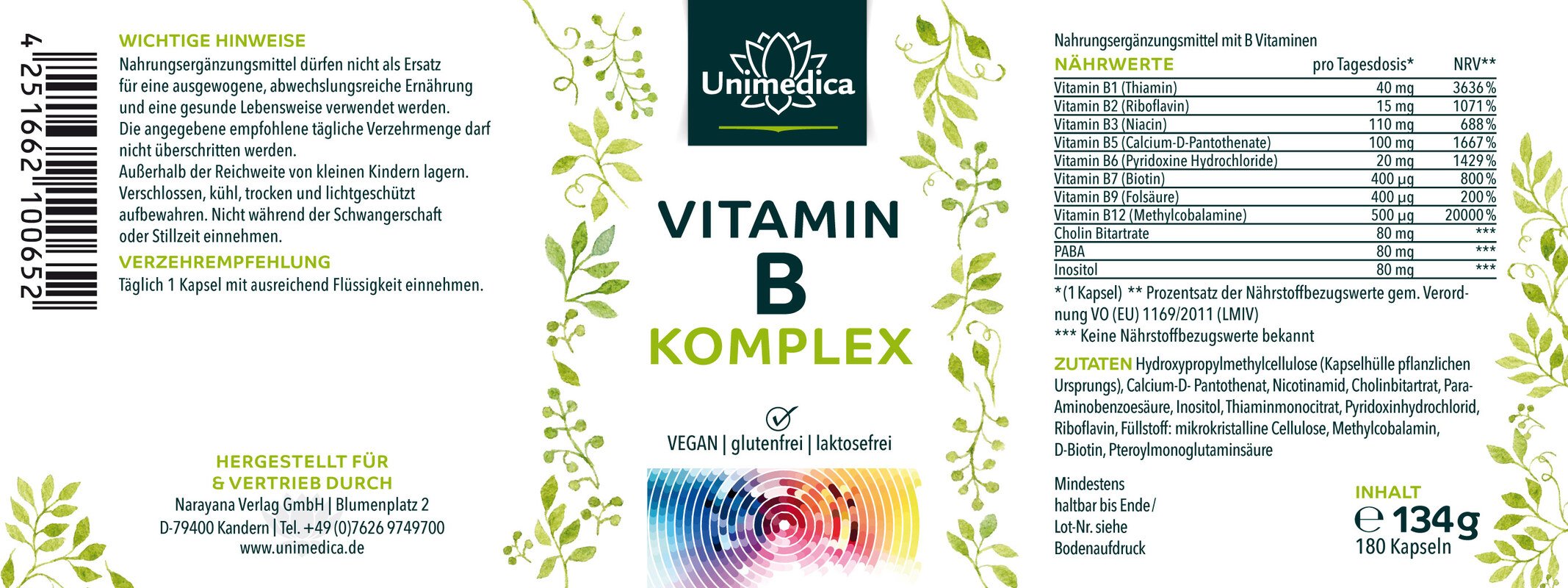 Vitamin-B-Komplex-hochdosiert-180-Kapseln-mit-Kofaktoren-von-Unimedica-2