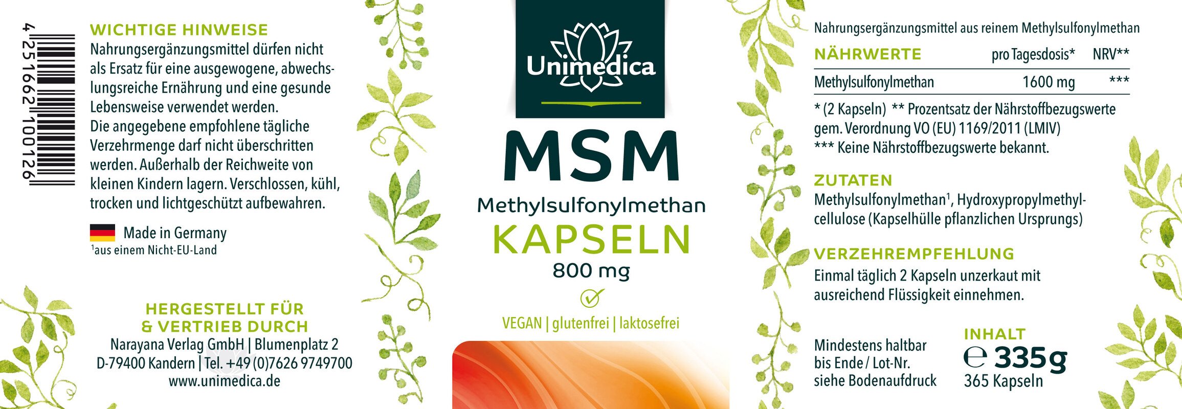 MSM-1600-mg-pro-Tagesdosis-2-Kapseln-hochdosiert-365-Kapseln-von-Unimedica-2