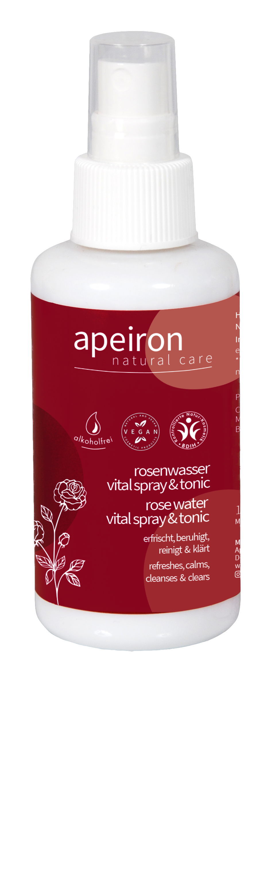 Apeiron natural care Rosenwasser 100 ml