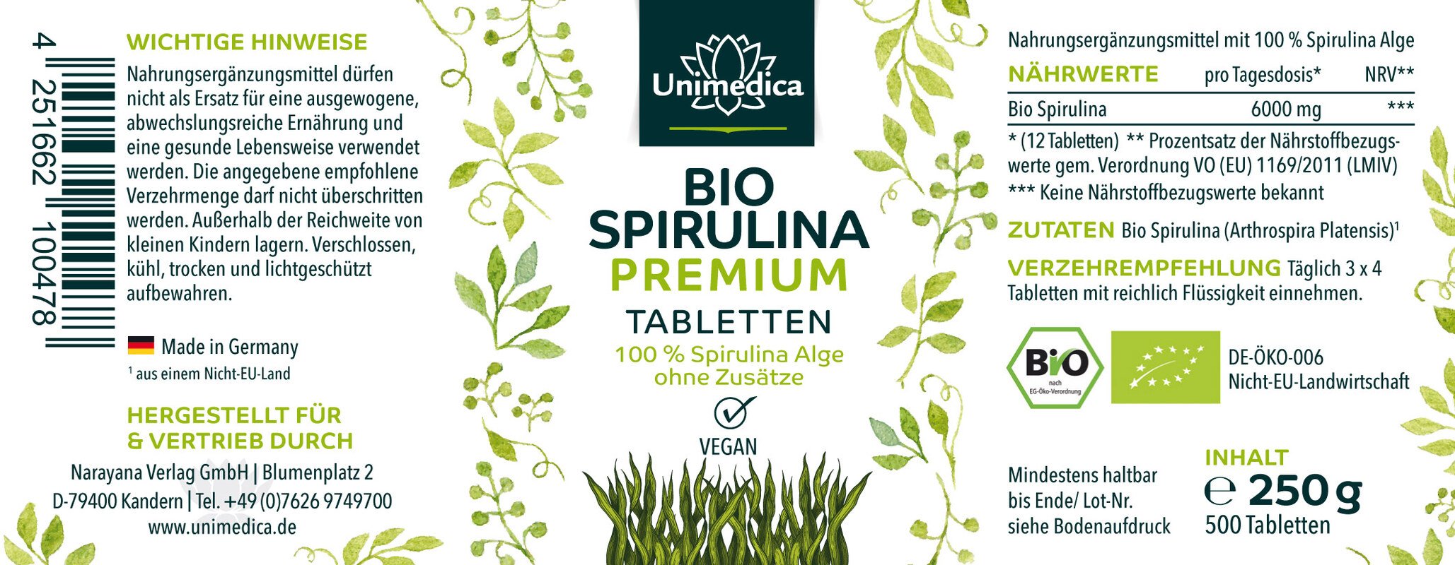 Bio-Spirulina-Premium-6000-mg-pro-Tagesdosis-hochdosiert-500-Tabletten-von-Unimedica-2