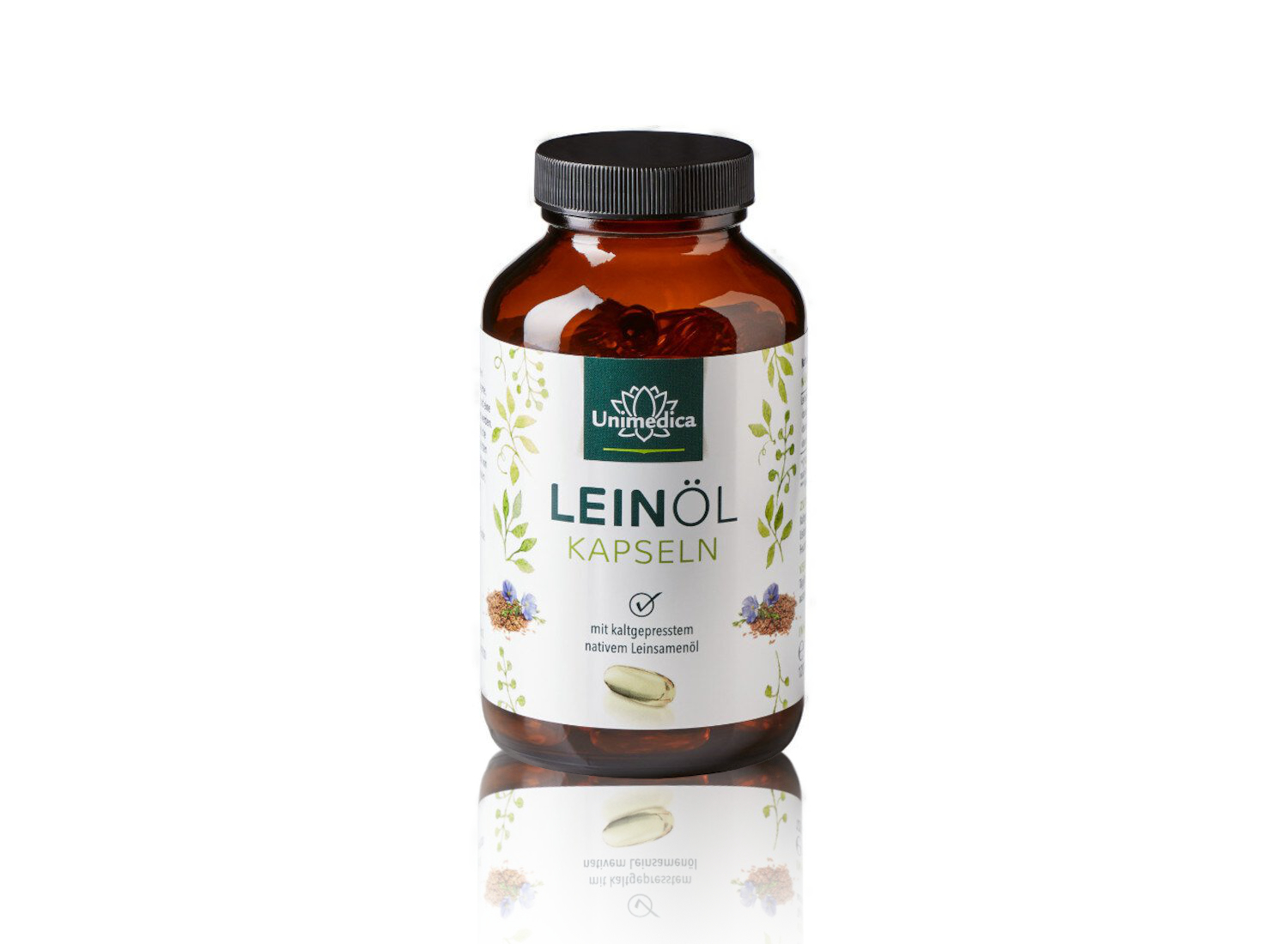 Leino-l-Softgelkapseln-Unimedica Linseed oil soft gel capsules